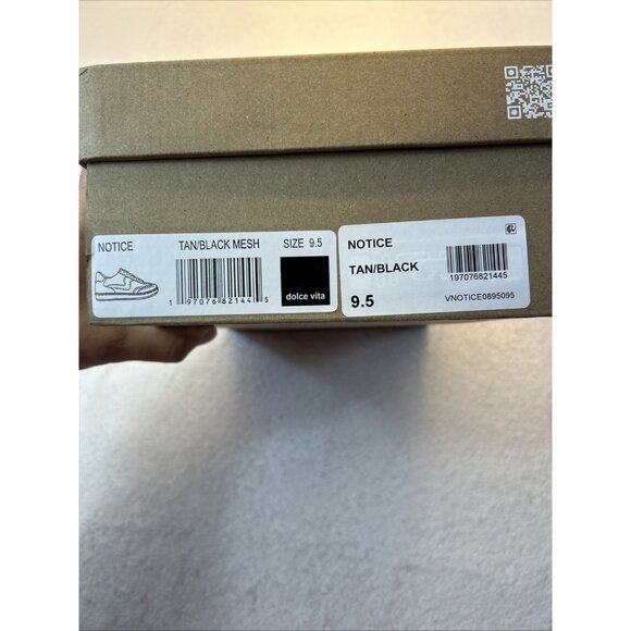 Dolce Vita Notice Sneakers Tan Black Suede/Mesh/Leather Women SZ 9.5 New in Box - Picture 9 of 9